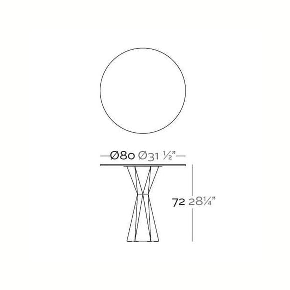 Illuminated Vertex Round Outdoor Table