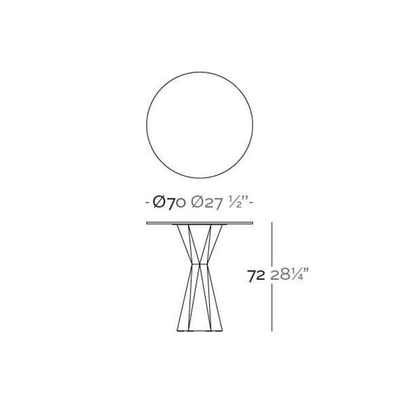 Illuminated Vertex Round Outdoor Table