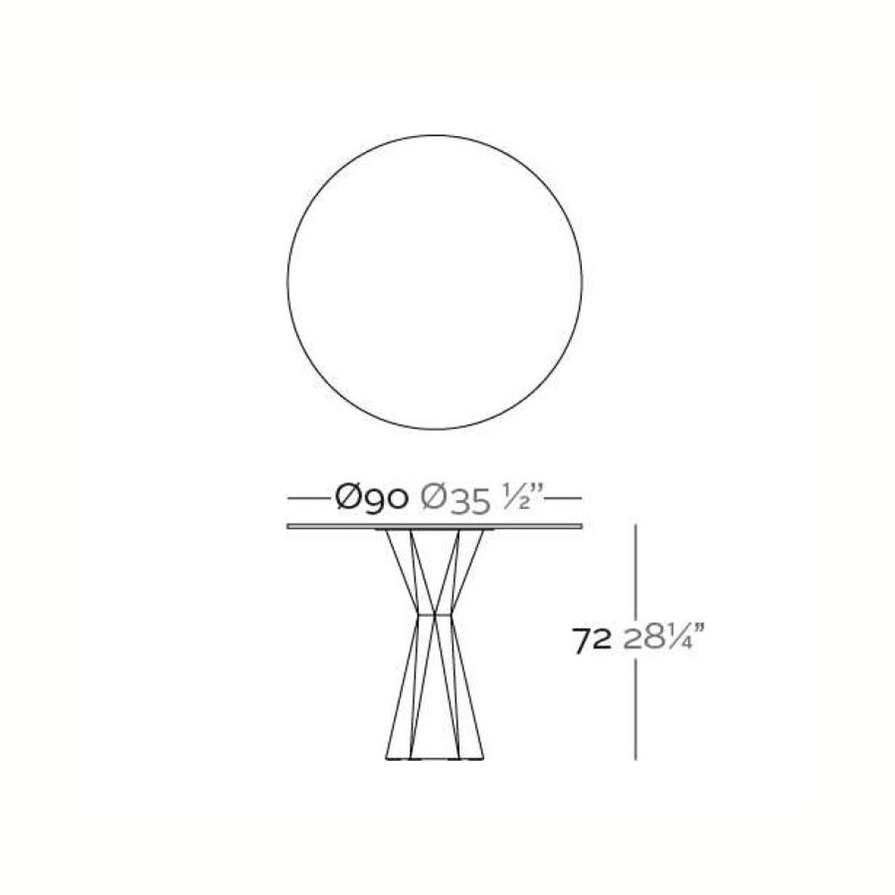 Illuminated Vertex Round Outdoor Table