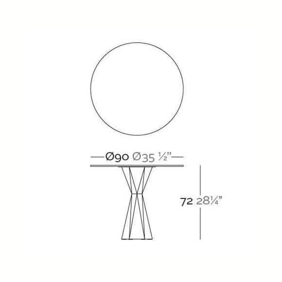 Illuminated Vertex Round Outdoor Table