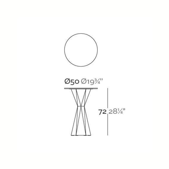 Illuminated Vertex Round Outdoor Table