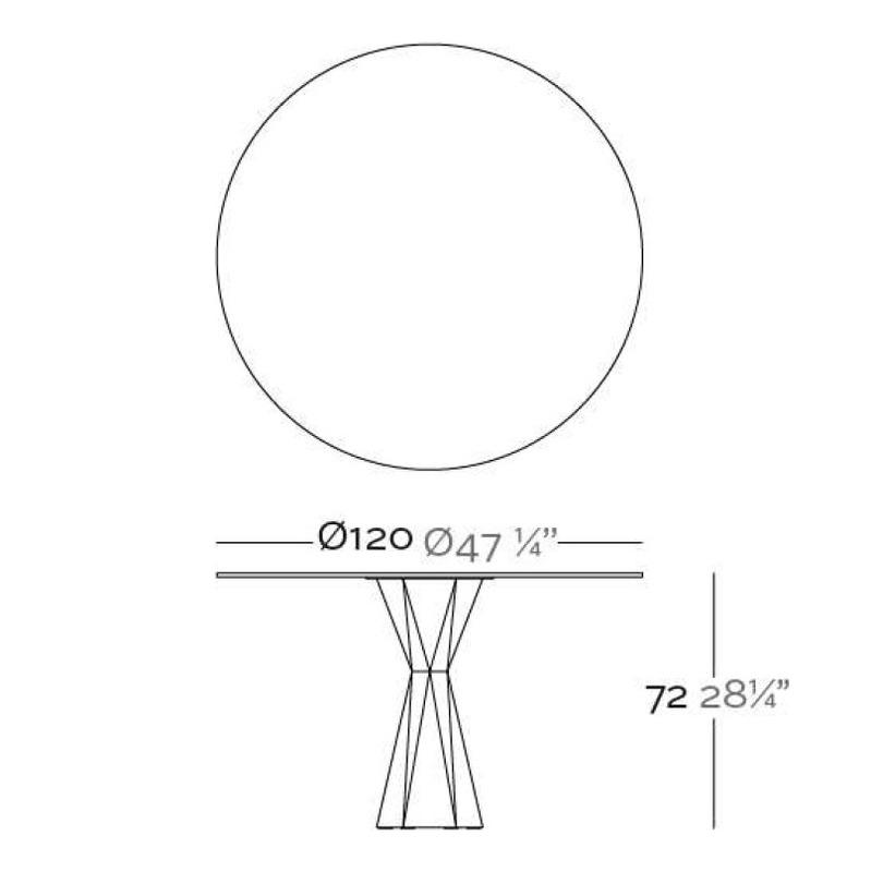 Illuminated Vertex Round Outdoor Table