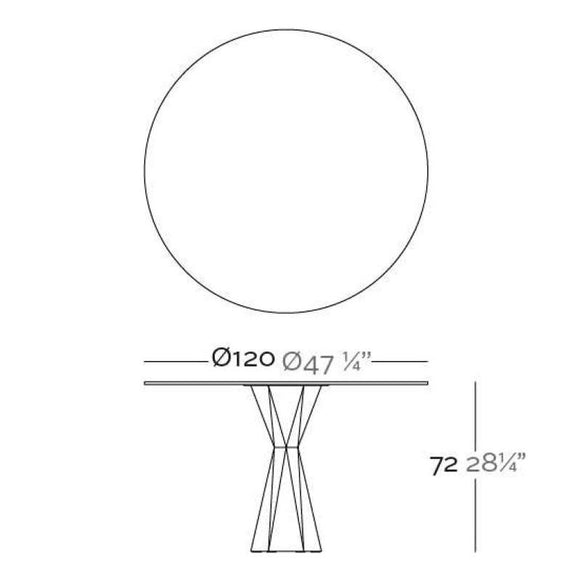 Illuminated Vertex Round Outdoor Table