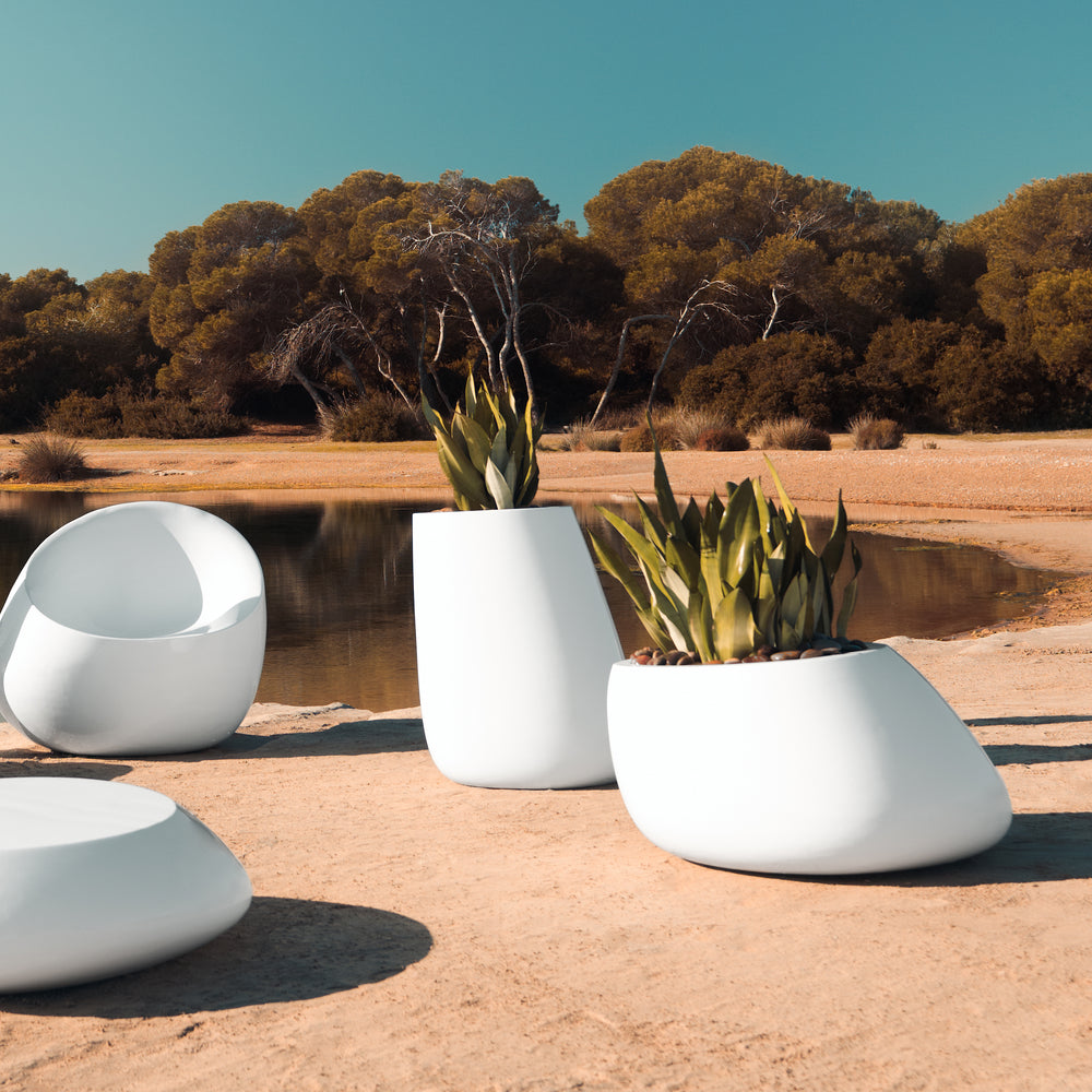 Illuminated Stone Planter