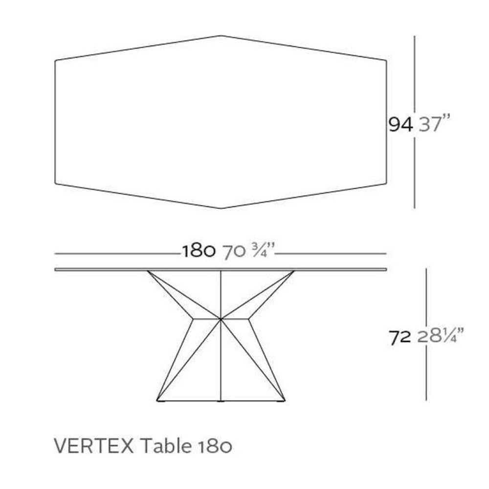 Illuminated Vertex Outdoor Table - Full White