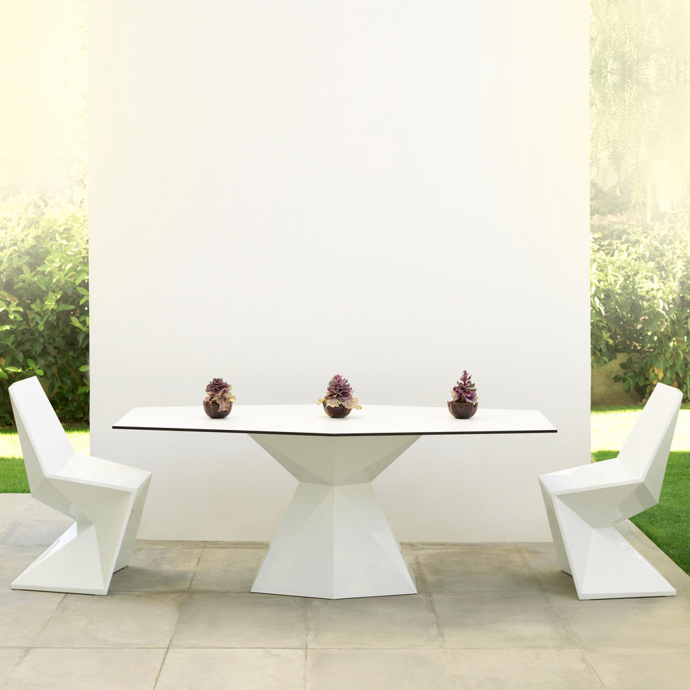 Illuminated Vertex Outdoor Table - Full White