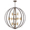 Euclid Chandelier  option Spanish Bronze
