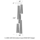Solis Mixed Length Chandelier