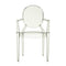 Louis Ghost Chair (Set of 2)  option Crystal Green
