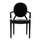 Louis Ghost Chair (Set of 2)  option Glossy Black