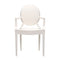 Louis Ghost Chair (Set of 2)  option Glossy White