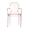 Louis Ghost Chair (Set of 2)  option Sunset Orange