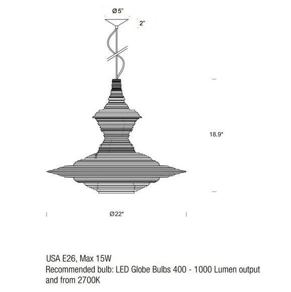 Stupa Large Pendant Light