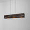 Aeris Linear Pendant Light  option Body: Dark Stained Walnut / Finish: Brushed Aluminum