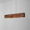 Aeris Linear Pendant Light  option Body: Oiled Walnut / Finish: Brushed Aluminum