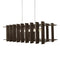 Arca Linear Pendant Light  option Dark Stained Walnut