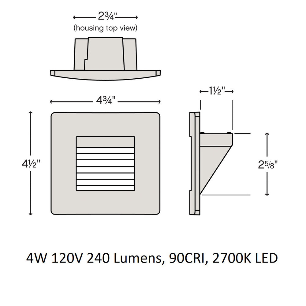 Luna LED Outdoor Large Step Light