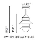 Santorini Outdoor Semi Flush Mount