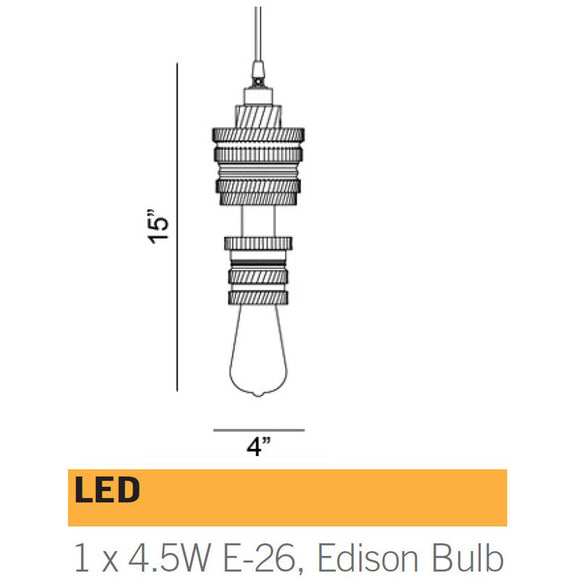 Mek Crankshaft Pendant Light