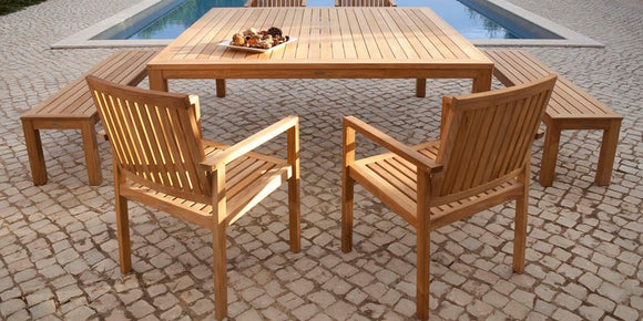 Linear Square Outdoor Dining Table