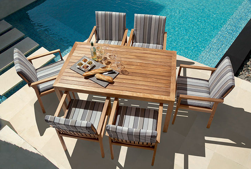 Linear Rectangular Outdoor Dining Table
