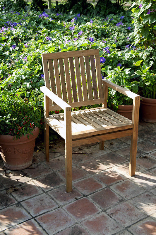 Linear Teak Outdoor Armchair