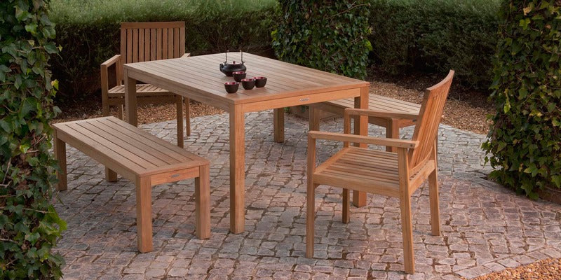 Linear Teak Outdoor Armchair
