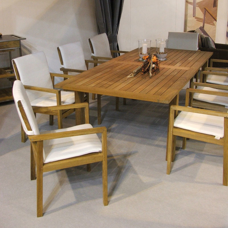 Linear Teak Outdoor Armchair