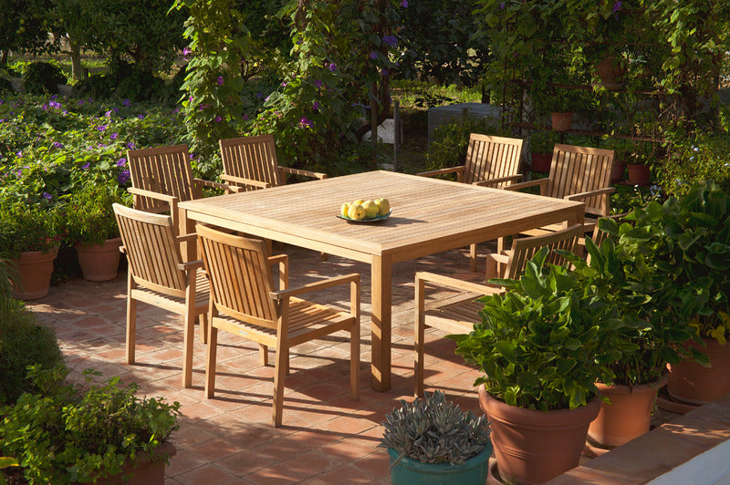 Linear Teak Outdoor Armchair