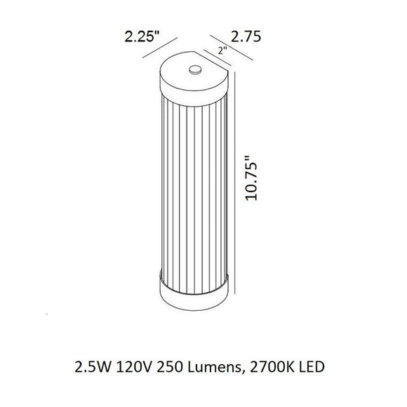 Pillar Wall Light