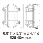Oval Bulkhead Light with Eyelid Shield