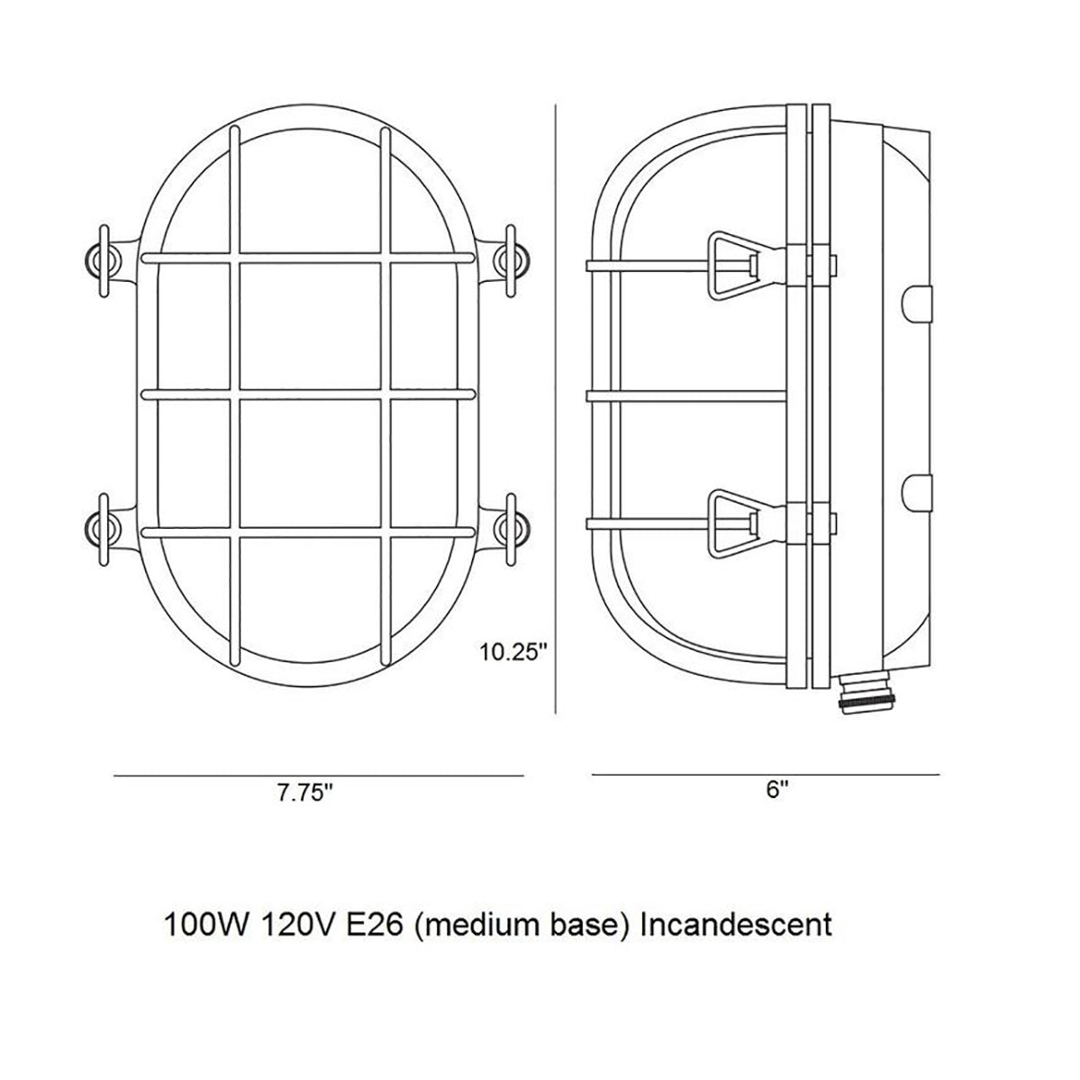 Original BTC Oval Bulkhead Light - Thumbnail 3