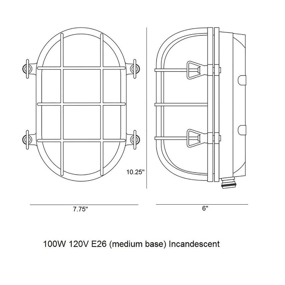 Oval Bulkhead Light