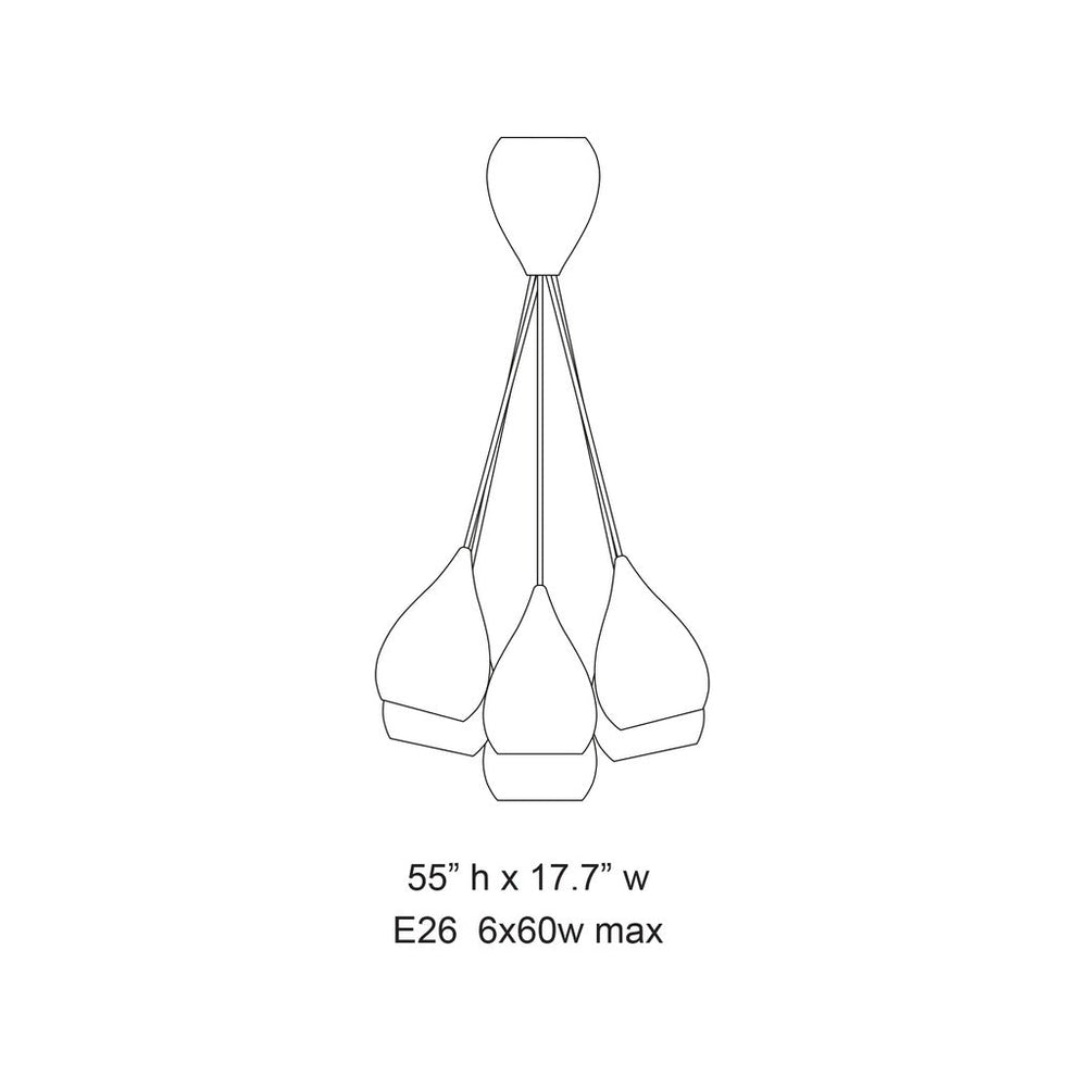 Drop One 6-Light Pendant Light