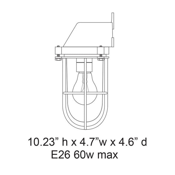 Weatherproof Ships Well Glass Wall Light 2