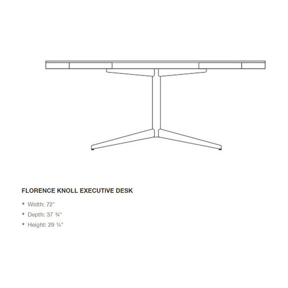 Florence Knoll Executive Desk