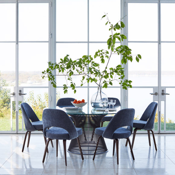 Saarinen Executive Armless Chair with Wooden Legs