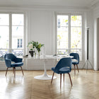 Saarinen Executive Armless Chair with Wooden Legs