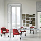 Saarinen Executive Armless Chair with Wooden Legs