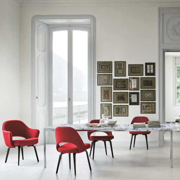 Saarinen Executive Armless Chair with Wooden Legs