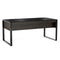 Corridor Desk  option 6521 CRL - Charcoal Stained Ash