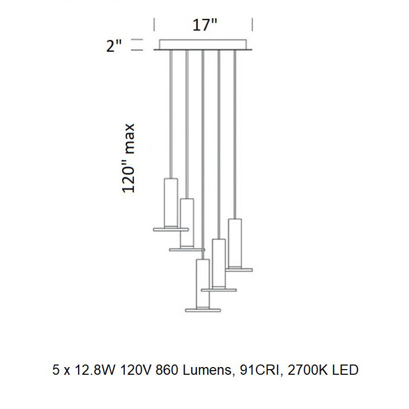 Cielo Five Light Chandelier