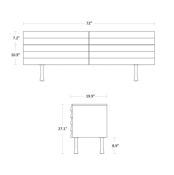 Lap 4 Drawers Dresser