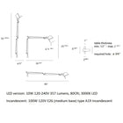 Tolomeo 9 Inch Classic Table Lamp