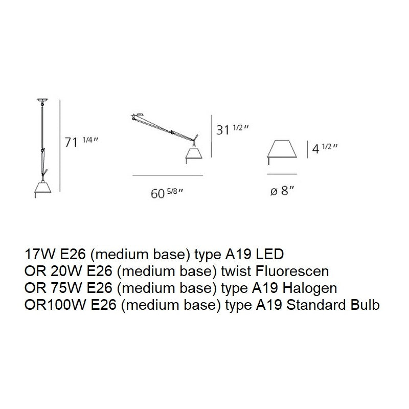 Tolomeo Off Center Suspension Light