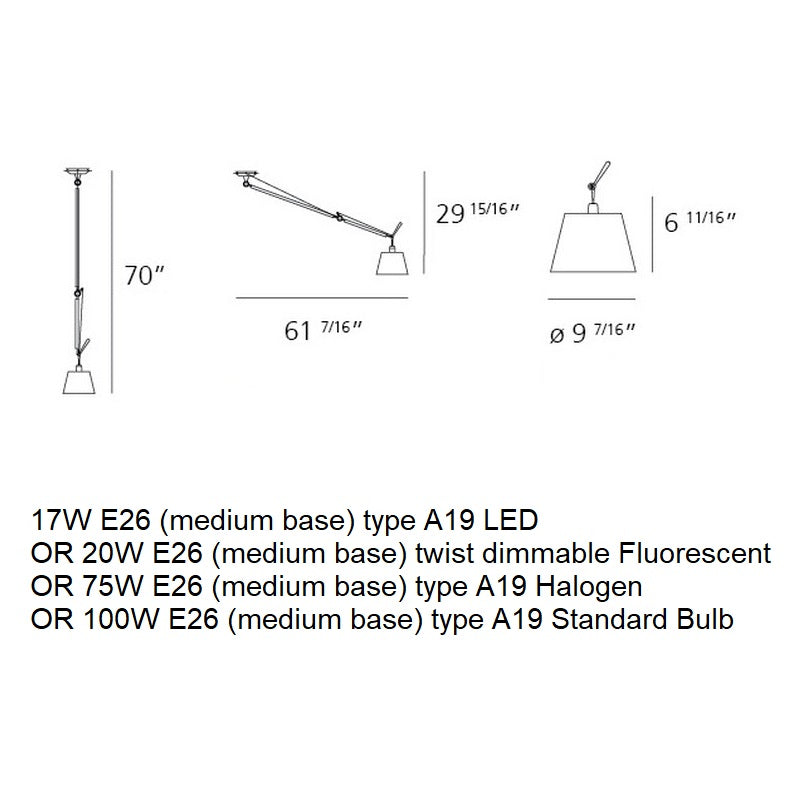 Tolomeo Off Center Suspension Light