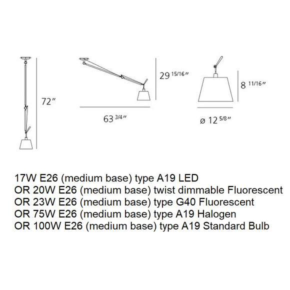 Tolomeo Off Center Suspension Light