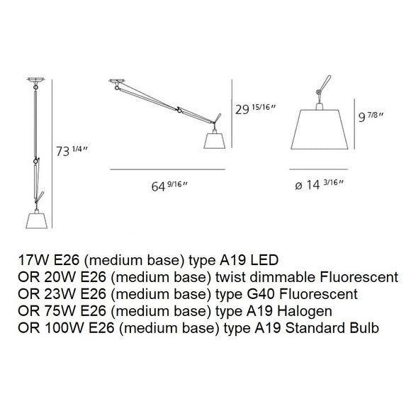 Tolomeo Off Center Suspension Light