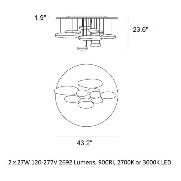Mercury Semi Flush Mount
