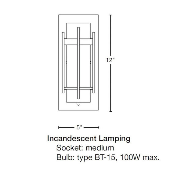 Banded Small Outdoor Sconce